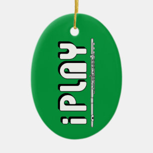 iPlay Flute Ceramic Ornament