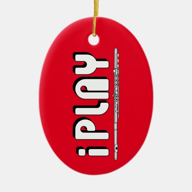 iPlay Flute Ceramic Tree Decoration (Front)