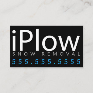 iPlow. Snow Removal Snow Ploughing Business Card