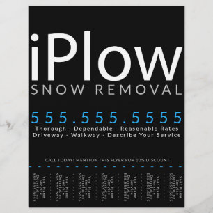 iPlow. Snow Removal. Snow Ploughing Tearsheet Ad Flyer