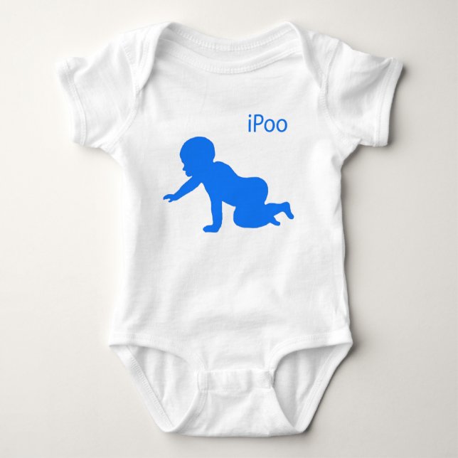 ipooblue baby bodysuit (Front)