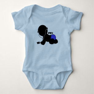 iPOOD_blue Baby Bodysuit