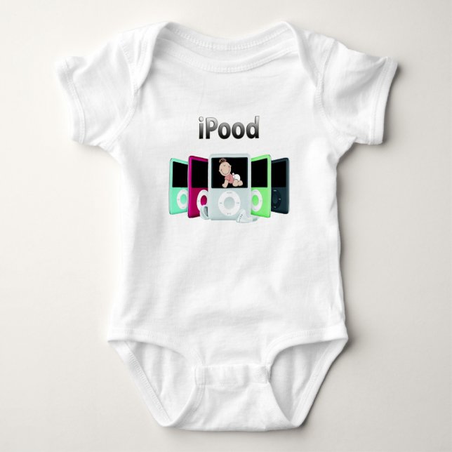 iPood Girl Baby Bodysuit (Front)
