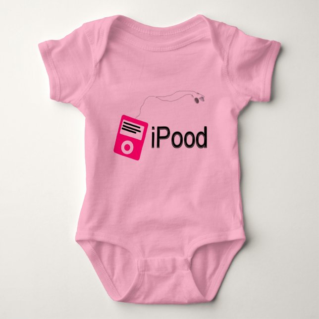 ipood-pink baby bodysuit (Front)