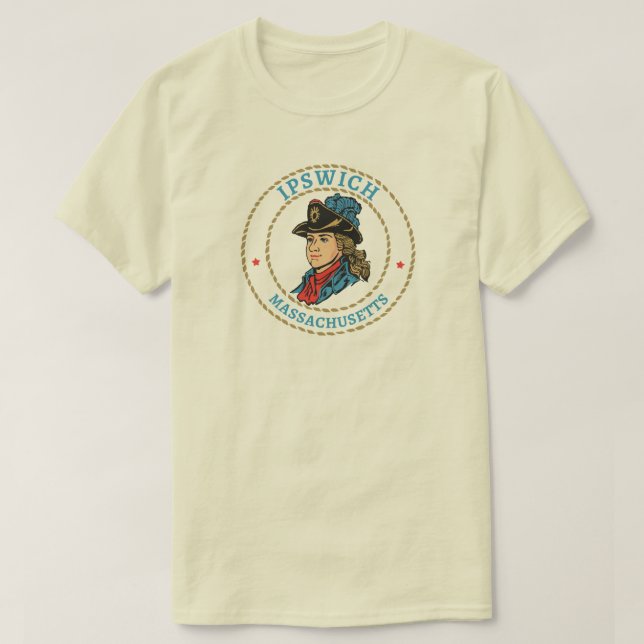 Ipswich Massachusetts Colonial T-Shirt (Design Front)