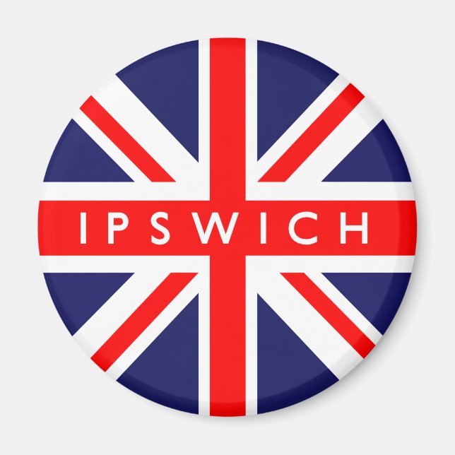 Ipswich UK Flag Magnet (Front)