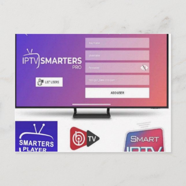 IPTV Subscription for 12 Months Postcard (Front)