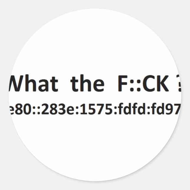 ipv6 classic round sticker (Front)