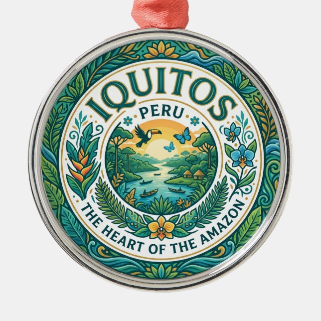 Iquitos, Peru Peru Metal Tree Decoration (Front)