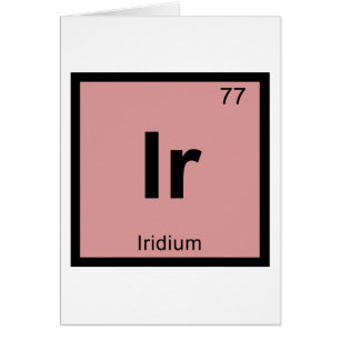 Ir - Iridium Chemistry Periodic Table Symbol