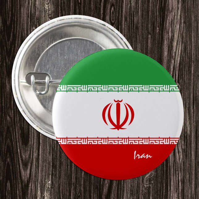 Iran button, patriotic Iranian Flag fashion 3 Cm Round Badge (Creator Uploaded)