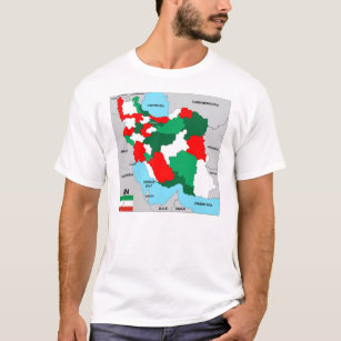 iran country political black map flag T-Shirt