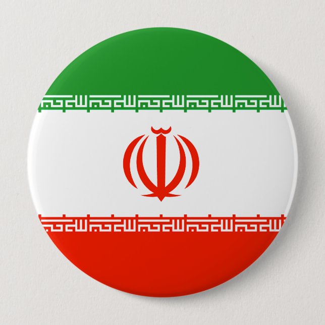 Iran Flag 10 Cm Round Badge (Front)