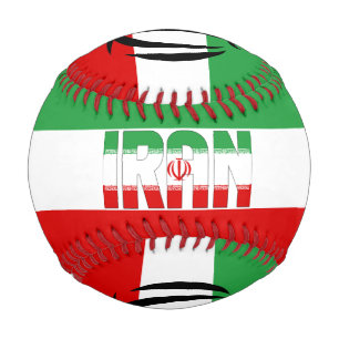 Iran Flag and Coat of Arms Patriotic Baseball