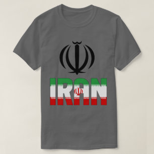 Iran Flag and Coat Of Arms Patriotic T-Shirt