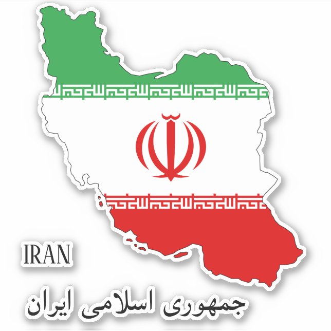 Iran Flag Charming Patriotic Map (Front)
