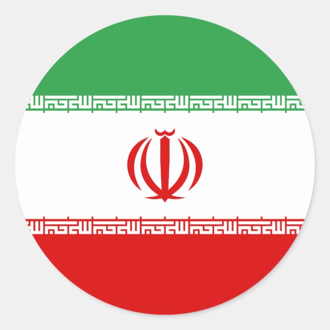 Iran Flag Classic Round Sticker (Front)