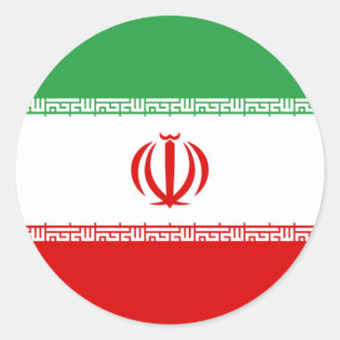 Iran Flag Classic Round Sticker