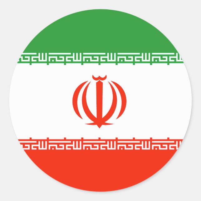 Iran Flag Classic Round Sticker (Front)