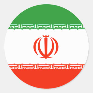 Iran Flag Classic Round Sticker