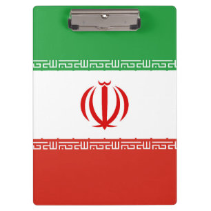 Iran flag clipboard