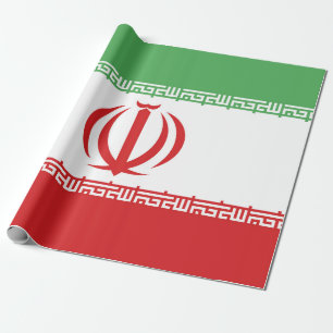 Iran Flag Emblem Wrapping Paper