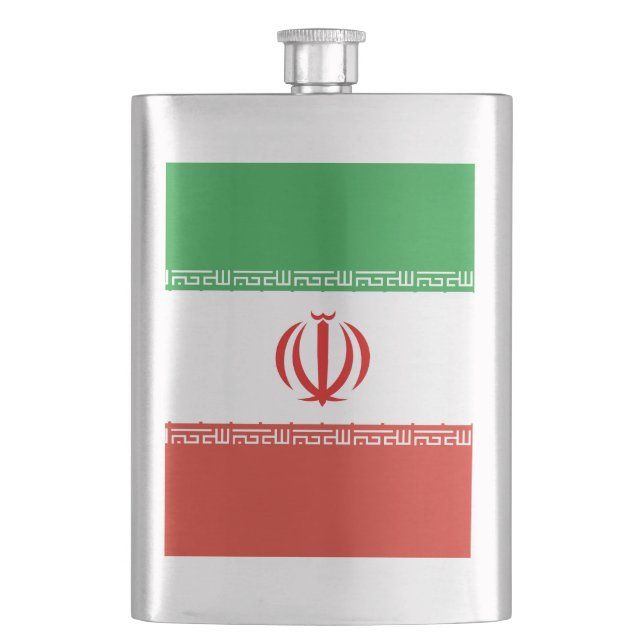 Iran flag hip flask (Front)