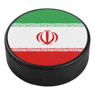 Iran Flag Hockey Puck