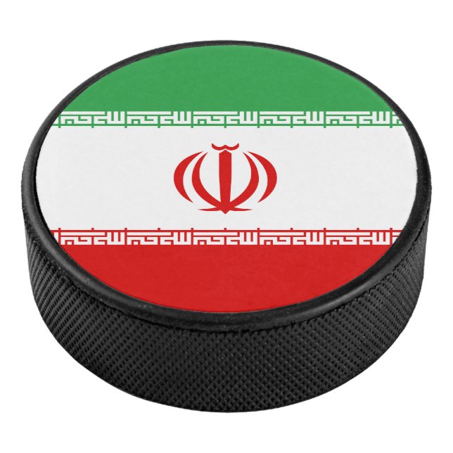 Iran Flag Hockey Puck (3/4)