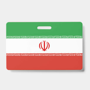 Iran flag ID badge
