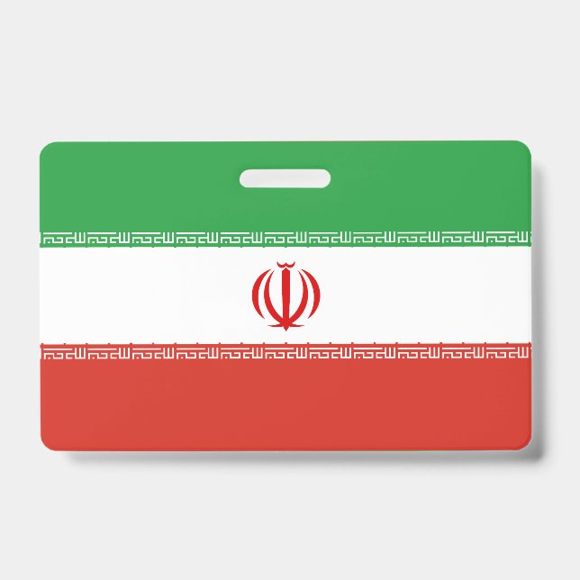 Iran flag ID badge (Front)