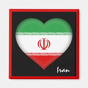 Iran flag & Iranian Heart, travel Iran /sports Magnet