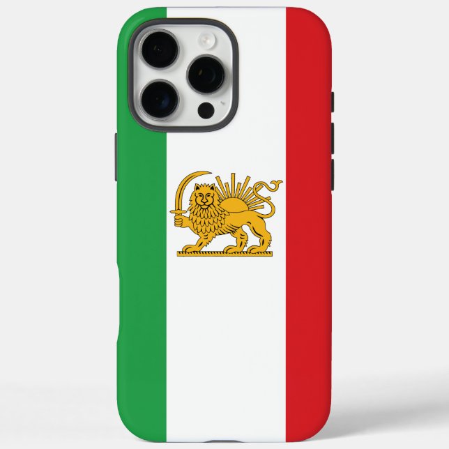 Iran Flag Lion And Sun Shah of Iran Flag Case-Mate iPhone Case (Back)