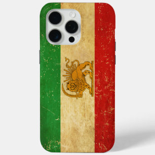 Iran Flag Lion And Sun Shah of Iran Flag iPhone 15 Pro Max Case