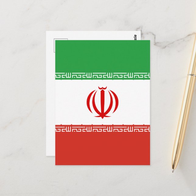 Iran flag postcard (Front/Back In Situ)