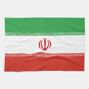 Iran flag tea towel