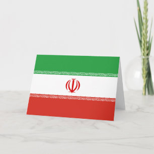 Iran flag thank you card