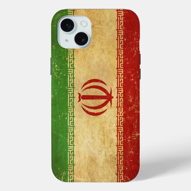 Iran Flag Vintage Design Case-Mate iPhone Case (Back)