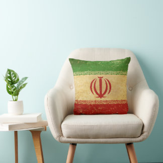 Iran Flag Vintage Design Cushion