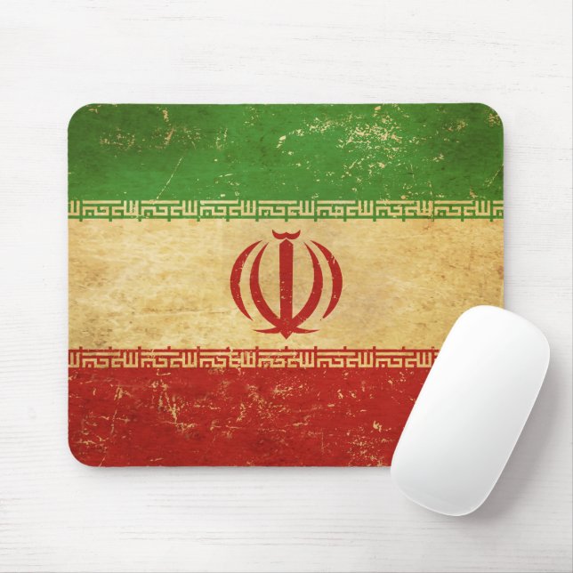 Iran Flag Vintage Design Mouse Pad (With Mouse)