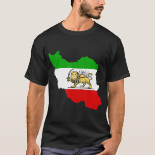 Iran flag with lion and sun symbol Rostam IranÂ´s  T-Shirt