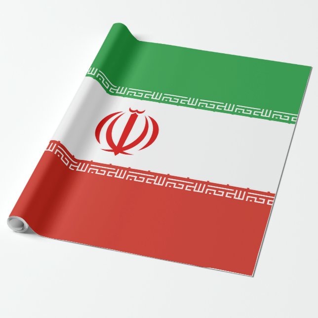 Iran flag wrapping paper (Unrolled)