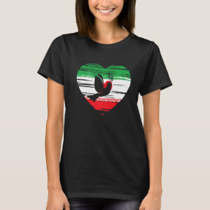 Iran Heart Symbol Flag  Iranian Peace Freedom Free T-Shirt