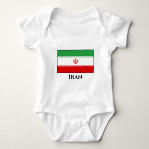 Iran (Iranian) Flag Baby Bodysuit