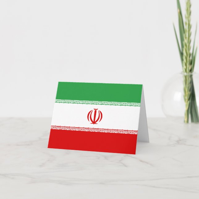Iran (Iranian) Flag Card (Front)