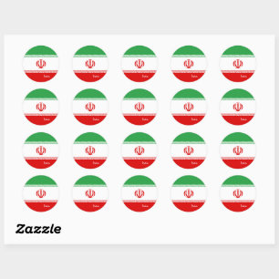 Iran & Iranian flag patriots, holiday / sports Classic Round Sticker