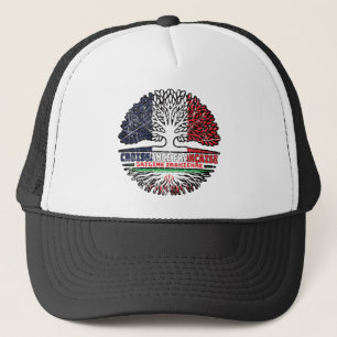 Iran Iranian French France Tree Roots Flag Trucker Hat