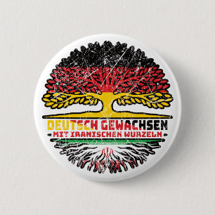 Iran Iranisch Deutsch Deutschland Baum Wurzel 6 Cm Round Badge