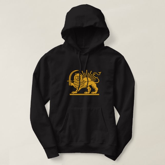 Iran Lion Sun Achaemenid Empire Safavid dynasty   Hoodie (Design Front)