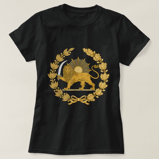 Iran Lion Sun Achaemenid Empire Safavid dynasty  T-Shirt (Design Front)